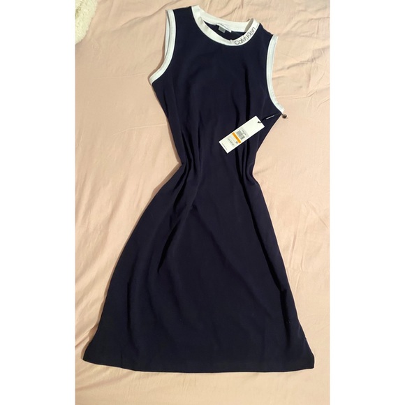 Calvin Klein Dresses & Skirts - Calvin Klein Navy blue Midi dress